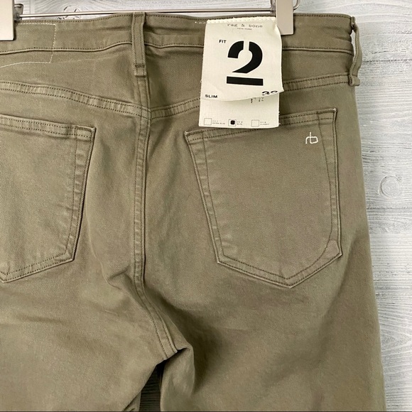 Rag & Bone New York Fit 2 Slim Jeans Dusty Olive - Picture 8 of 12